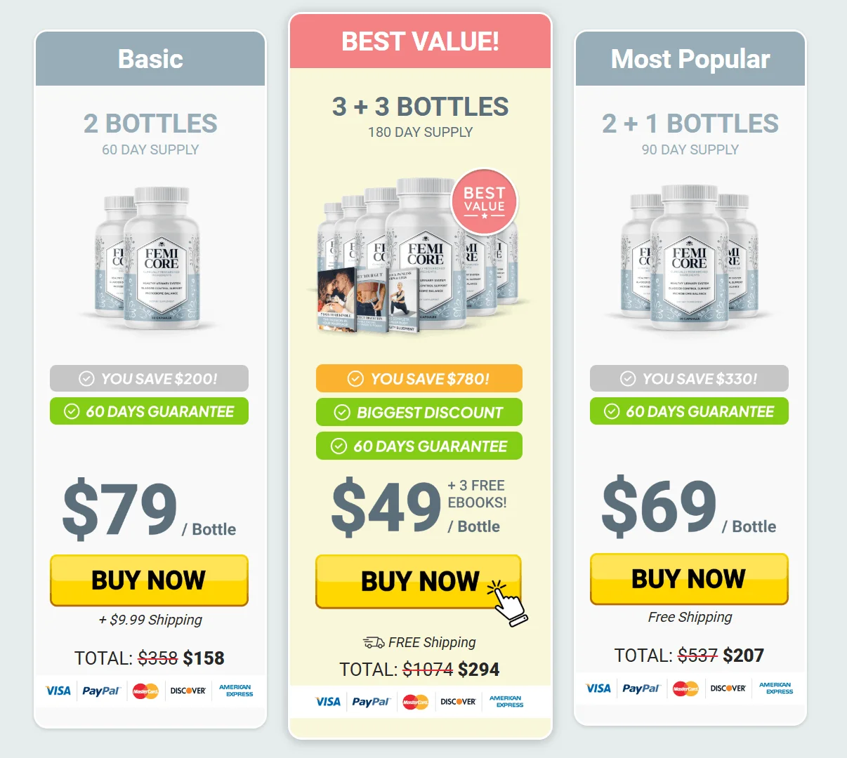 FemiCure-pricing